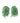 Katerina Posma Flamenco earrings — green sequin fringe on a lace-pattern clip disc