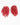 Katerina Psoma Flamenco earrings — red sequin fringe on a lace-pattern clip disc
