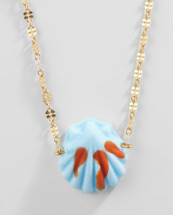 Katerina Psoma Venus Light Blue Shell Short Necklace