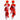 Katerina Psoma Pair of red and pink leaf-shaped earrings