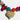 Katerina Psoma Memphis Necklace with Metal Heart and multicolor beads