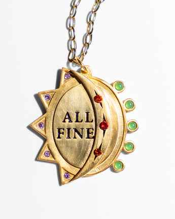 Katerina Psoma long gold plated all fine charm