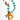 Katerina Psoma Orange Murano Short Necklace with semiprecious stones