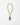 Full necklace Katerina Psoma Plume Murano chain Pendant made of gold chain necklace with a toggle clasp and a teardrop-shaped pendant featuring a glossy, layered swirl of black, blue, green, and iridescent tones, set against a plain white background.