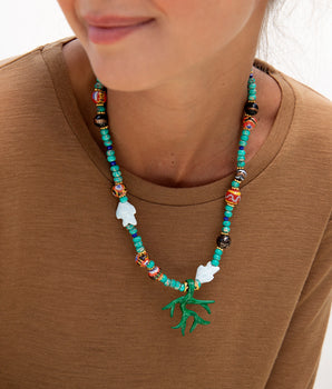 Katerina Psoma Howlite necklace with trade beads