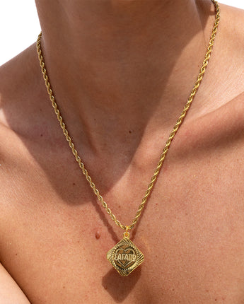 Katerina Psoma "S' Agapo" Short Chain Necklace gold plated