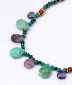 Ellora Short Necklace with Stones