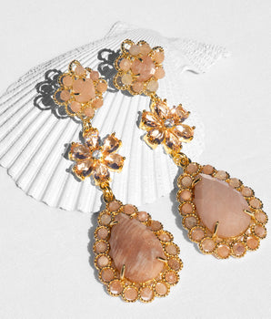 Mina Dangle Earrings with Sandstone