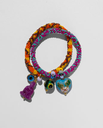 Katerina Psoma set of miyuki bracelets with folklore charms