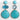 KATERINA PSOMA Turquoise Dangle Earrings