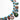 Katerina Psoma Turquoise Short Necklace with charms and crystals