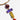 Katerina Psoma Purple and Yellow pendant Necklace on gold plated chain