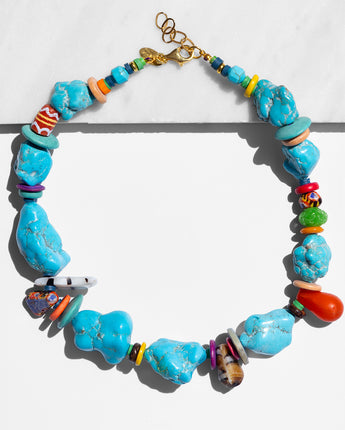 Katerina Psoma Chunky turquoise necklace