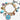 Katerina Psoma Turquoise Bracelet with chain and charms