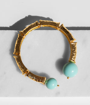 Katerina Psoma Danai Turquoise Gold Plated Bracelet
