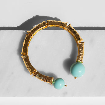Katerina Psoma Danai Turquoise Gold Plated Bracelet