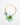 Katerina Psoma Short gold plated metal necklace with one big Murano glass flower in light green colors