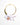 Katerina Psoma Short gold plated metal necklace with one big Murano glass flower in white colors