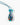 Katerina Psoma Murano Amphora glass cord pendant in blue green colors