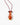 Katerina Psoma Murano Amphora glass cord pendant in red and brown colors