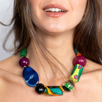 Katerina Psoma Murano Multicolor Summer Short Necklace