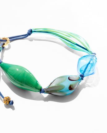 Katerina Psoma Green and Blue Murano short necklace