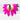 Katerina Psoma Artemis Fuchsia Feather and Gold Plated Metal Clip Earrings