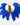Katerina Psoma Artemis Blue Feather Gold Plated Metal Clip Earrings
