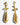 Katerina Psoma Pair of gold earrings with teardrops