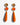 Katerina Psoma Pair of orange drop earrings with gold accents