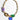 Katerina Psoma Gold plated chain necklace with heart-shaped gemstones