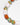Katerina Psoma short necklace with painted wooden beads, corals and resin
