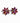 Katerina Psoma Pair of clip earrings with multicolored red gemstones