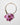 Katerina Psoma Short gold plated metal necklace with one big Murano glass flower in pink and violet colors