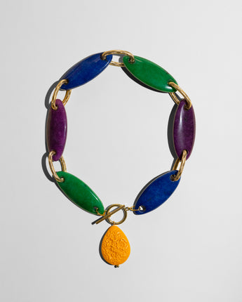 Katerina Psoma multicolor agate necklace