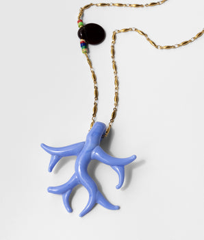 Katerina Psoma Long Murano Chain Pendant blue