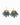 Katerina Psoma Pair of earrings with gold plated metal and grey feathers