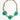 Katerina Psoma Short chain Necklace with green hearts