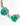 Katerina Psoma Short chain Necklace with green hearts