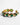 Katerina Psoma gold plated metal bracelet with green crystals