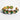 Katerina Psoma gold plated metal bracelet with green crystals