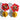 Katerina Psoma Red fabric clip earrings with raffia beads