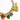 Katerina Psoma Gold short necklace with colorful charms