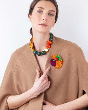 Katerina psoma colorful acrylic brooch