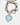 Katerina Psoma Lucy Aqua Marine Heart Bracelet with gold plated chain