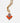 Katerina Psoma Gold necklace with a teardrop-shaped pendant and coral beads