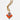 Katerina Psoma Gold necklace with a teardrop-shaped pendant and coral beads