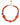 Katerina Psoma short Necklace with orange floral beads and purple flowers