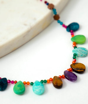 Katerina Psoma Short Necklace with semiprecious Stones