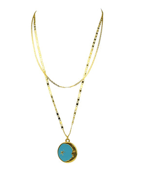 Katerina Psoma Turquoise Pendant Necklace